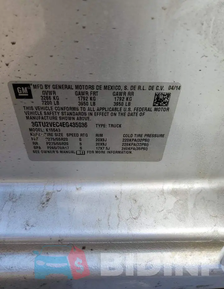3GTU2VEC4EG435036 Photo# 12
