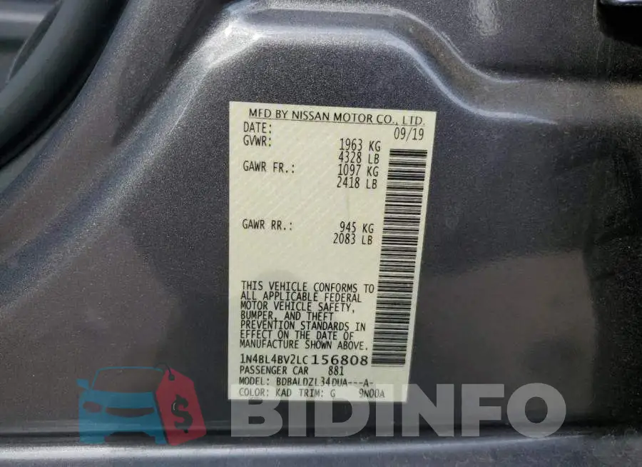 1N4BL4BV2LC156808 Photo# 12
