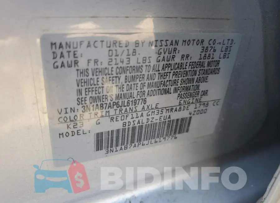 3N1AB7AP6JL619776 Photo# 13