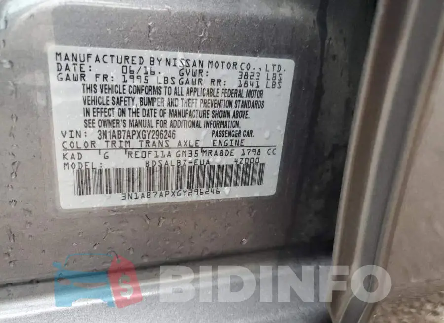 3N1AB7APXGY296246 Photo# 12