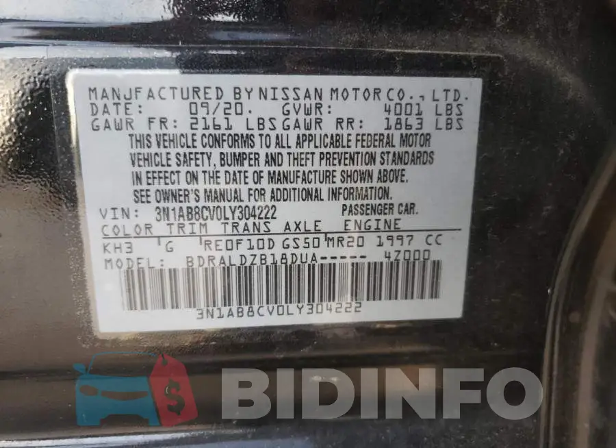 3N1AB8CV0LY304222 Photo# 12