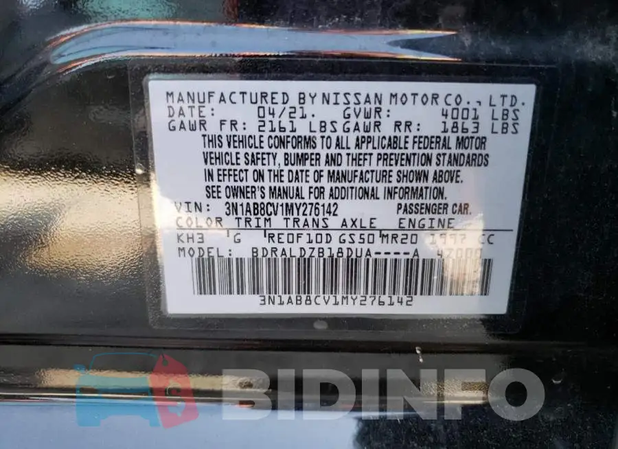 3N1AB8CV1MY276142 Photo# 13