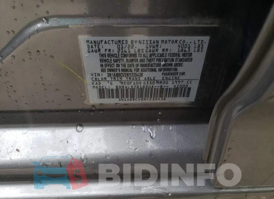 3N1AB8CV2NY235438 Photo# 12