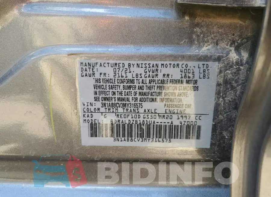 3N1AB8CV3MY316575 Photo# 12