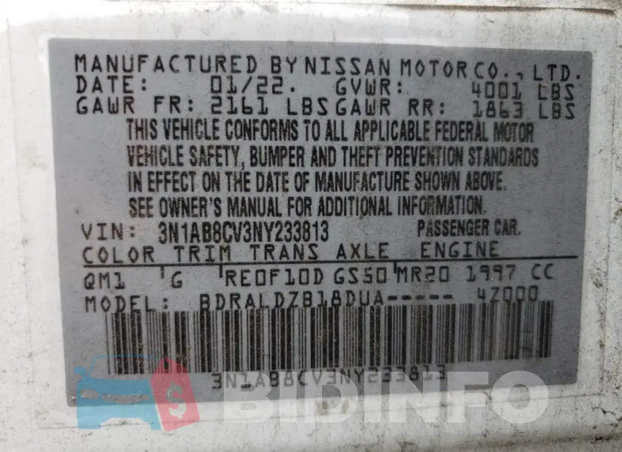 3N1AB8CV3NY233813 Photo# 12
