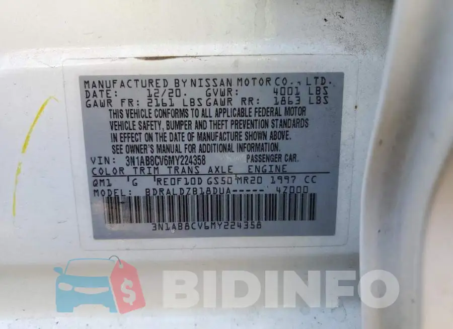 3N1AB8CV6MY224358 Photo# 13