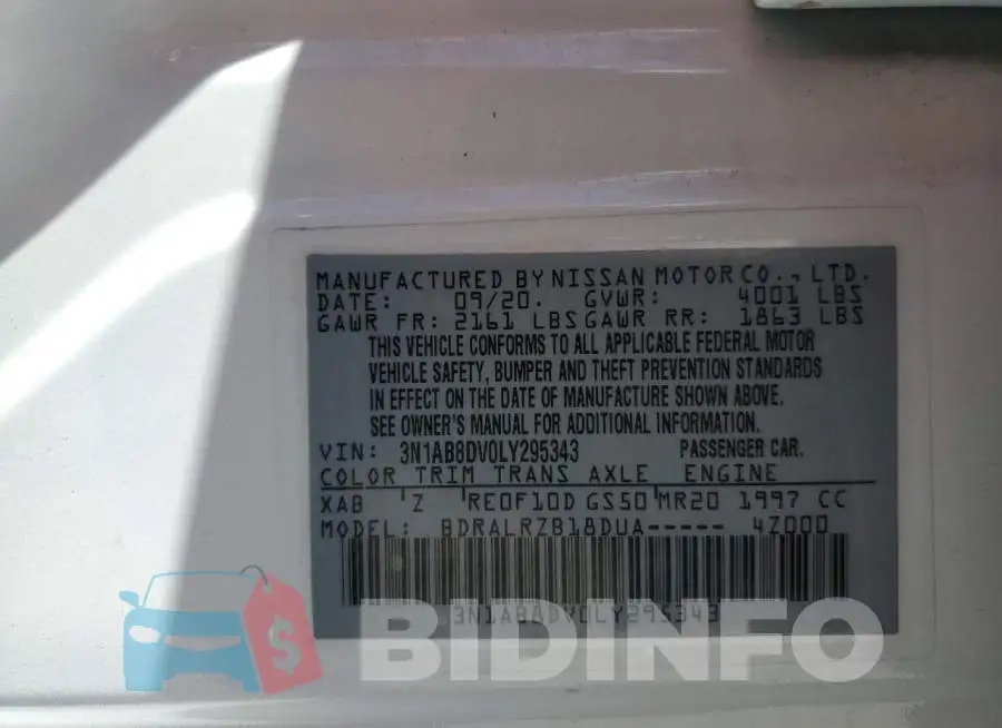 3N1AB8DV0LY295343 Photo# 12