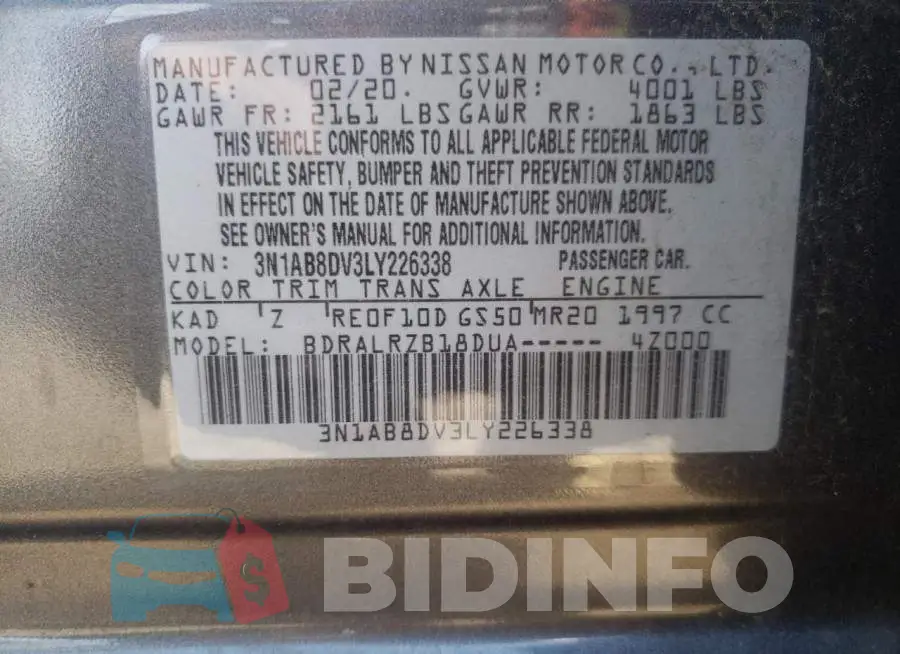 3N1AB8DV3LY226338 Photo# 12