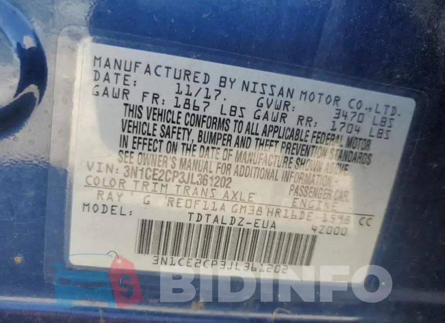 3N1CE2CP3JL361202 Photo# 12