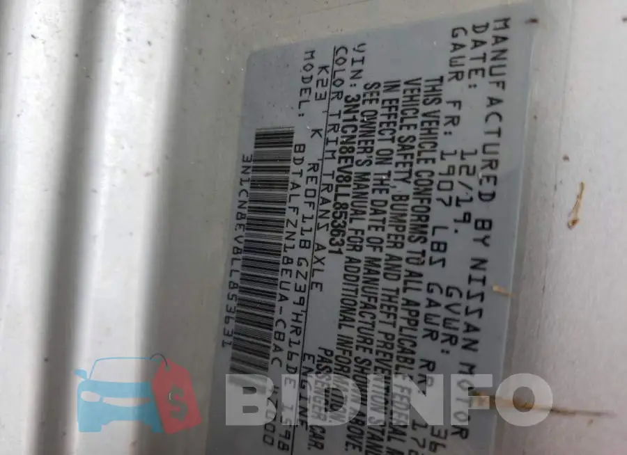 3N1CN8EV8LL853631 Photo# 12