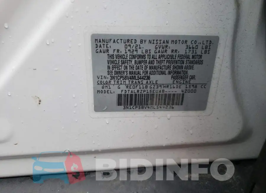 3N1CP5BV4ML544236 Photo# 13