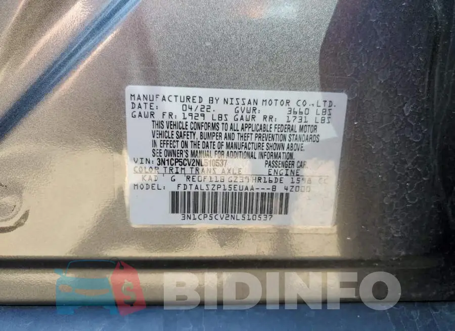 3N1CP5CV2NL510537 Photo# 12