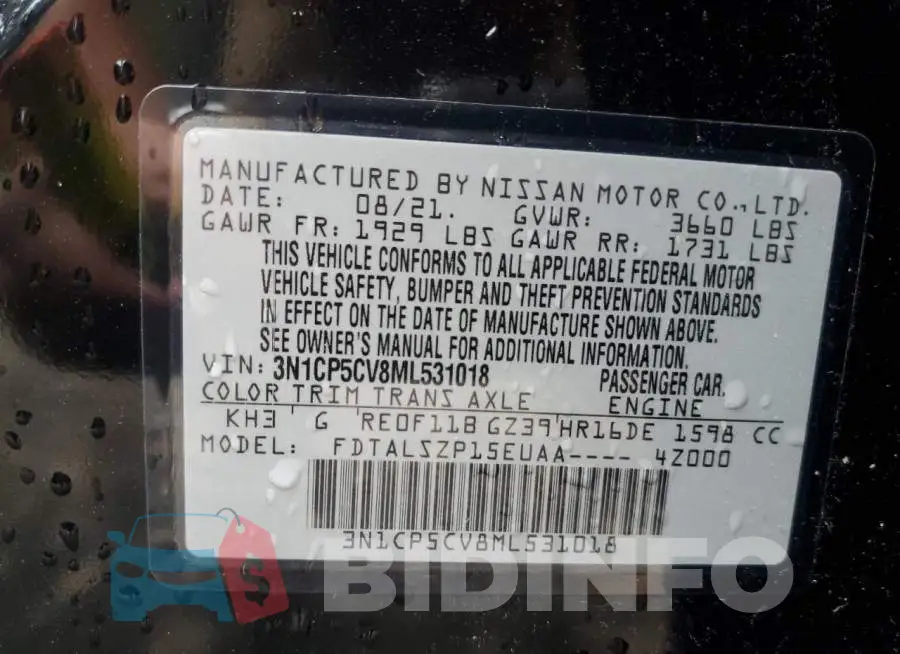 3N1CP5CV8ML531018 Photo# 14