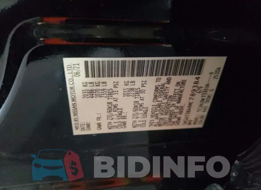 5N1AT3BA4MC789384 Photo# 13