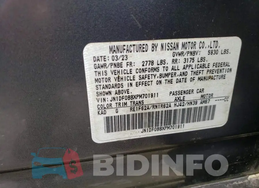 JN1DF0BBXPM701911 Photo# 12
