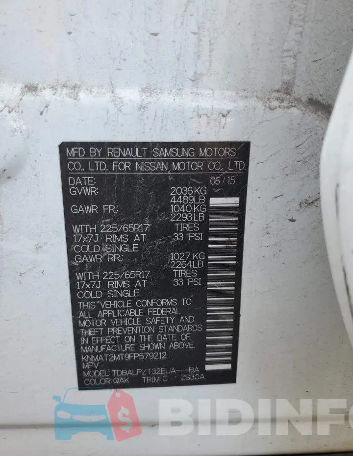 KNMAT2MT9FP579212 Photo# 13