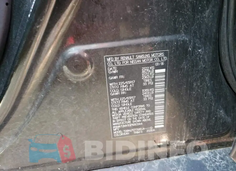 KNMAT2MV1GP680344 Photo# 12