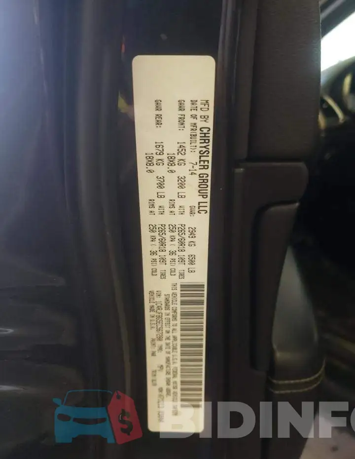 1C4RJFBG5EC567280 Photo# 12