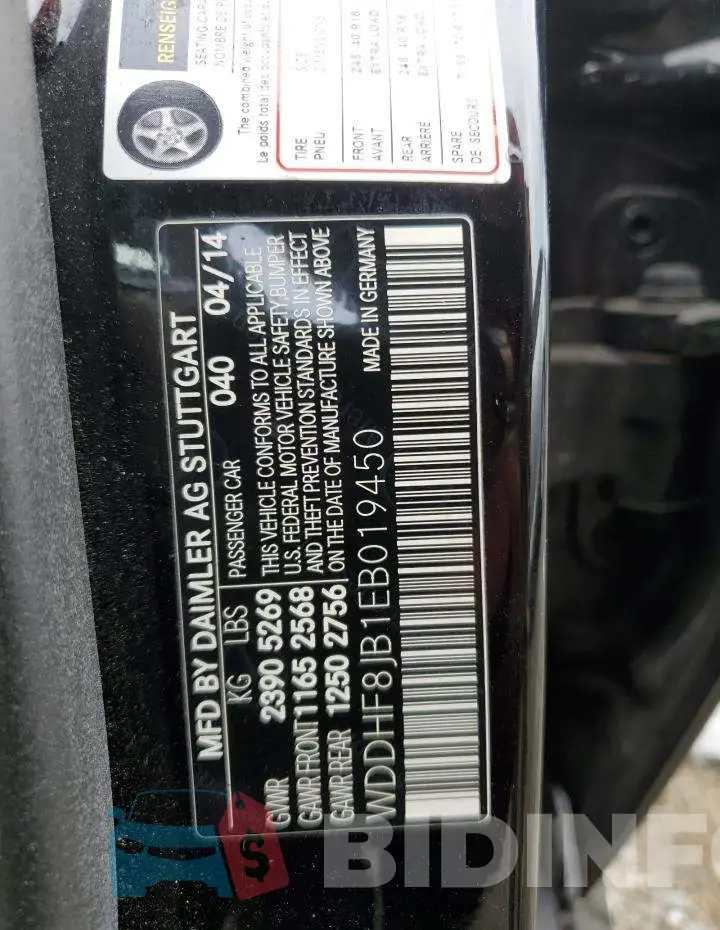 WDDHF8JB1EB019450 Photo# 12