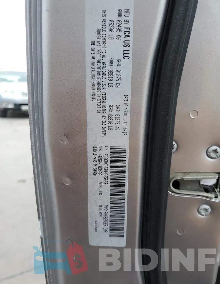 2C3CDXCT3HH625603 Photo# 12