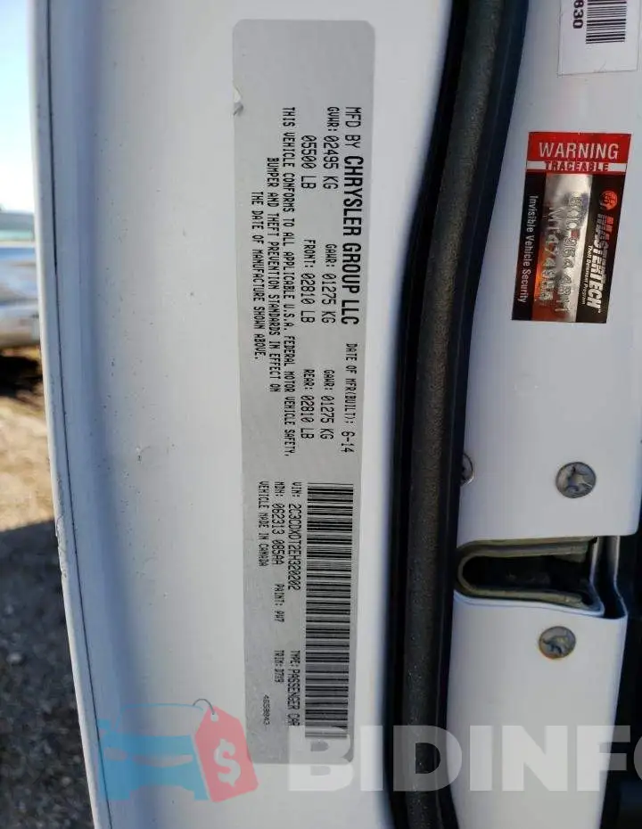 2C3CDXDT2EH320202 Photo# 12