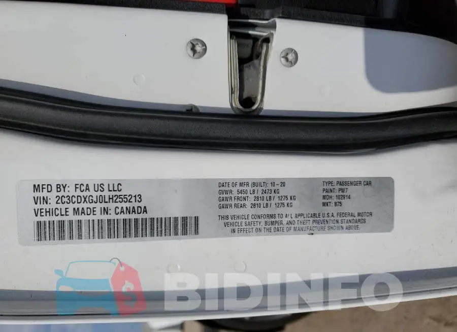 2C3CDXGJ0LH255213 Photo# 12