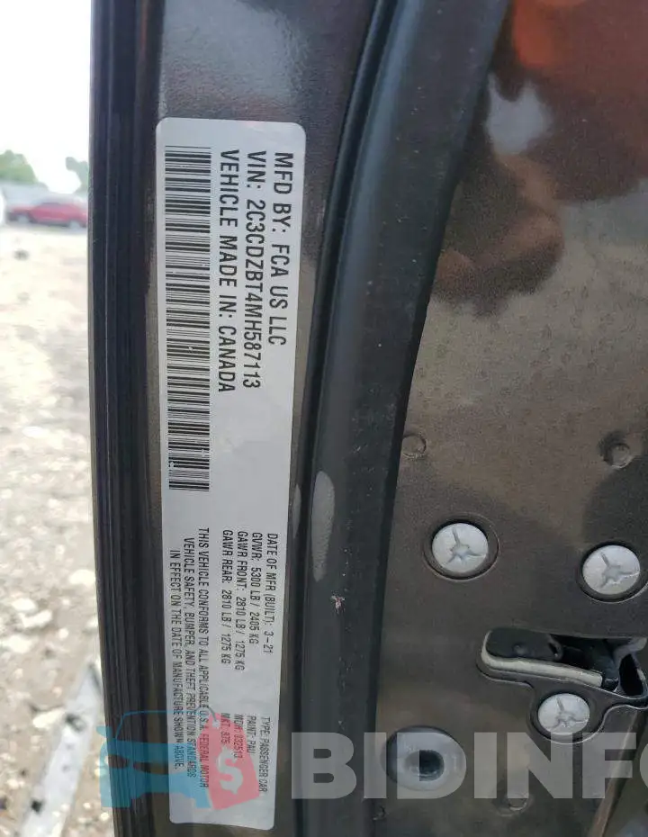 2C3CDZBT4MH587113 Photo# 13