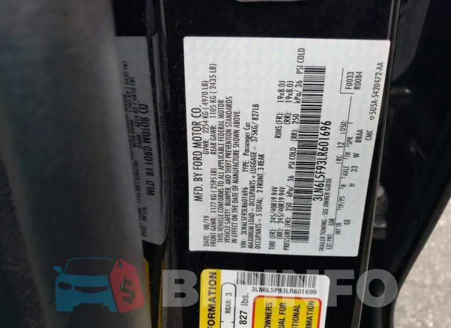 3LN6L5F93LR601696 Photo# 12