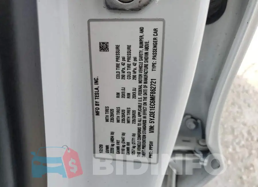 5YJ3E1EC6MF862721 Photo# 12