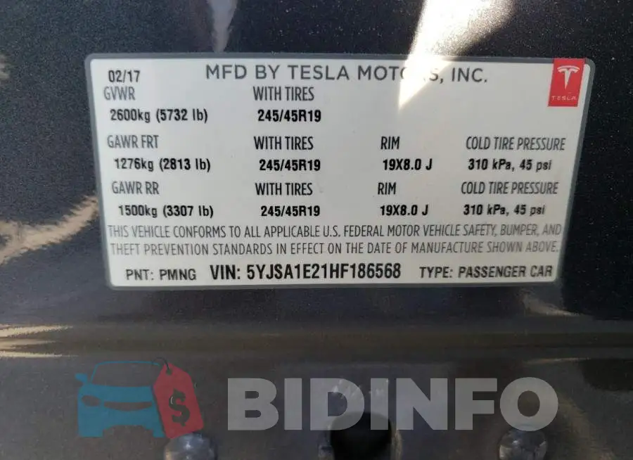 5YJSA1E21HF186568 Photo# 13