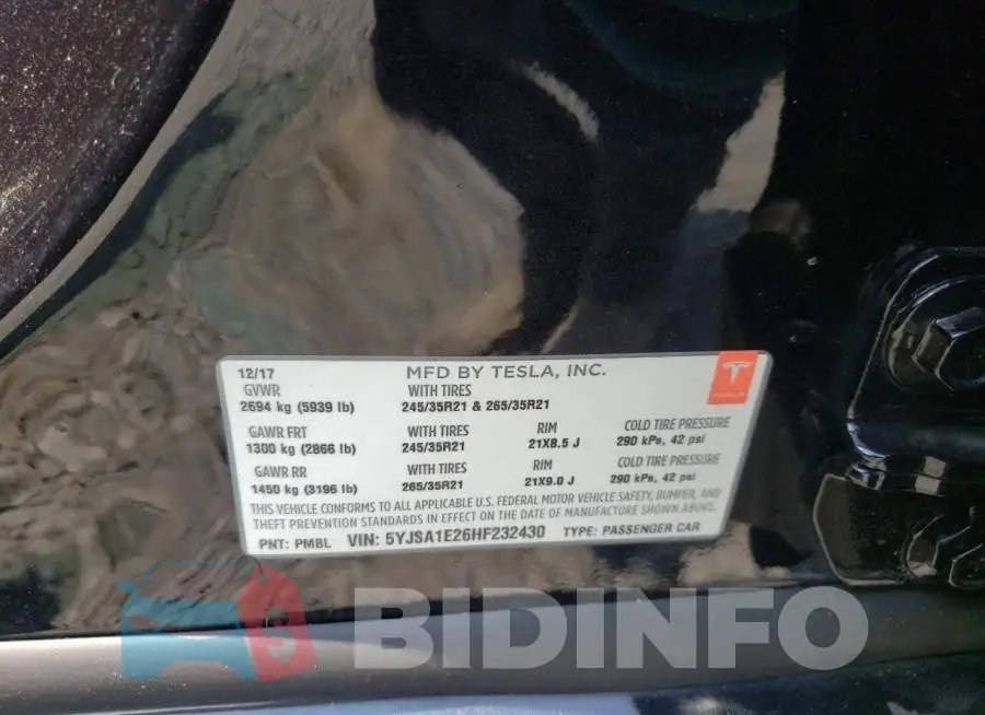 5YJSA1E26HF232430 Photo# 12