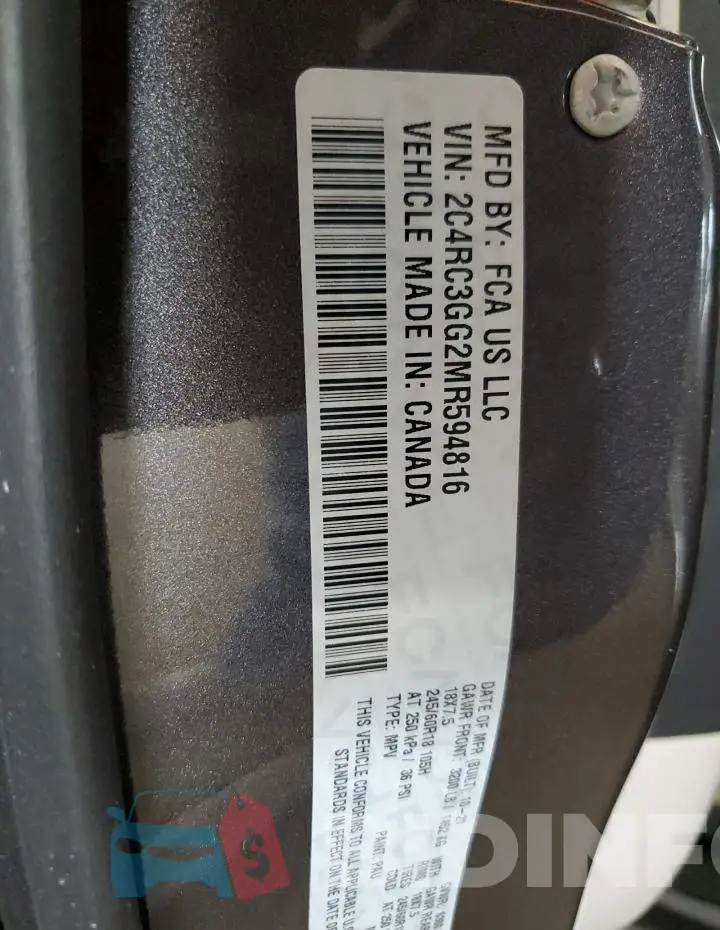 2C4RC3GG2MR594816 Photo# 14
