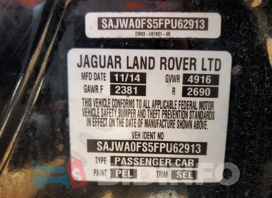 SAJWA0FS5FPU62913 Photo# 12