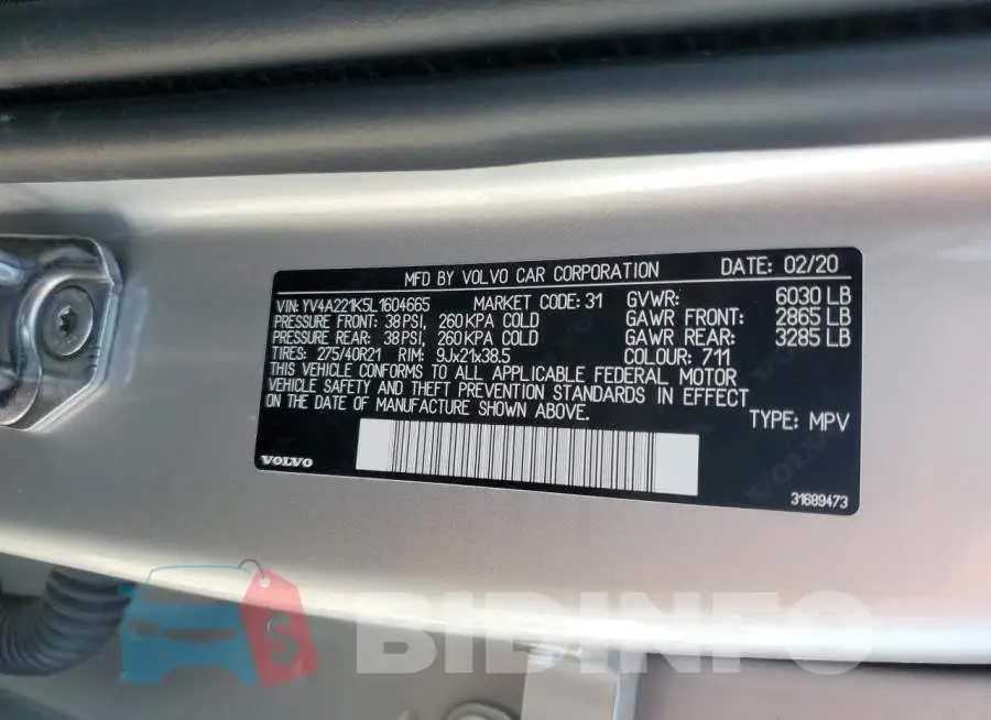 YV4A221K5L1604665 Photo# 13