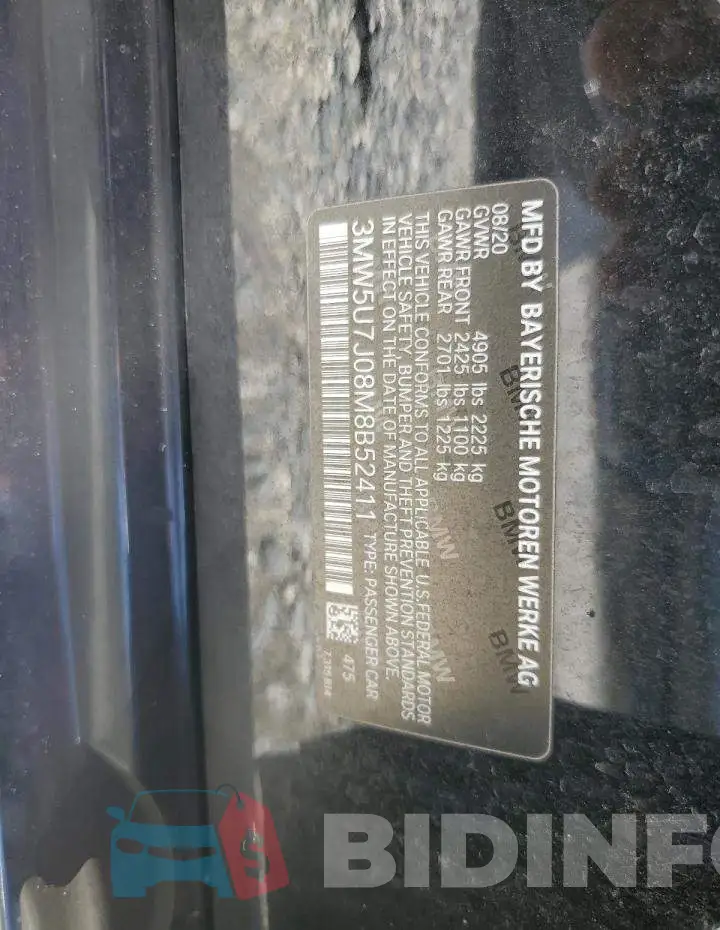 3MW5U7J08M8B52411 Photo# 12