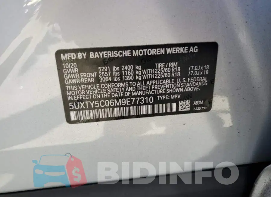 5UXTY5C06M9E77310 Photo# 14
