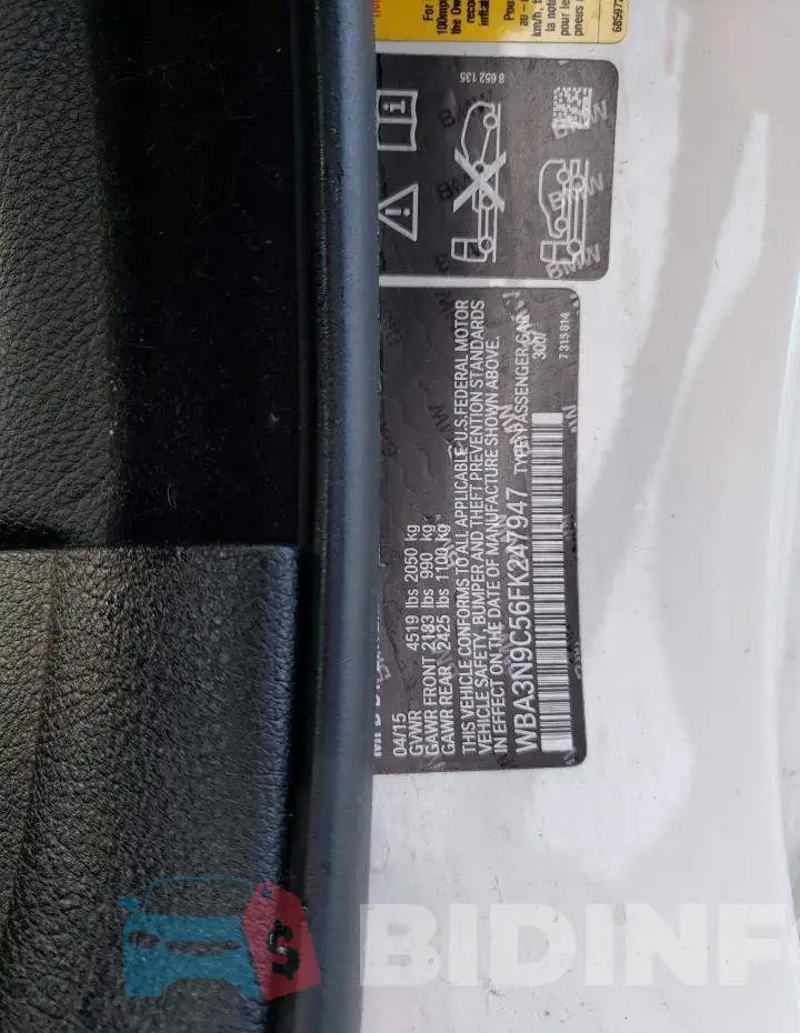 WBA3N9C56FK247947 Photo# 12