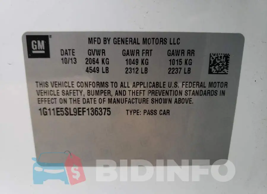 1G11E5SL9EF136375 Photo# 12