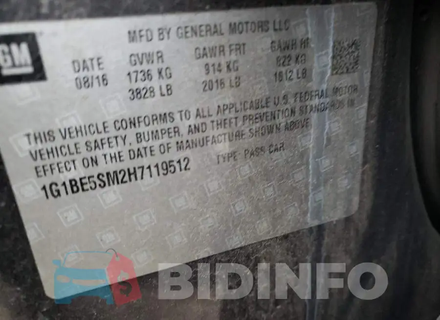 1G1BE5SM2H7119512 Photo# 12