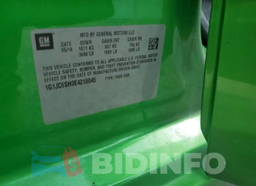 1G1JC6SH0E4218045 Photo# 12