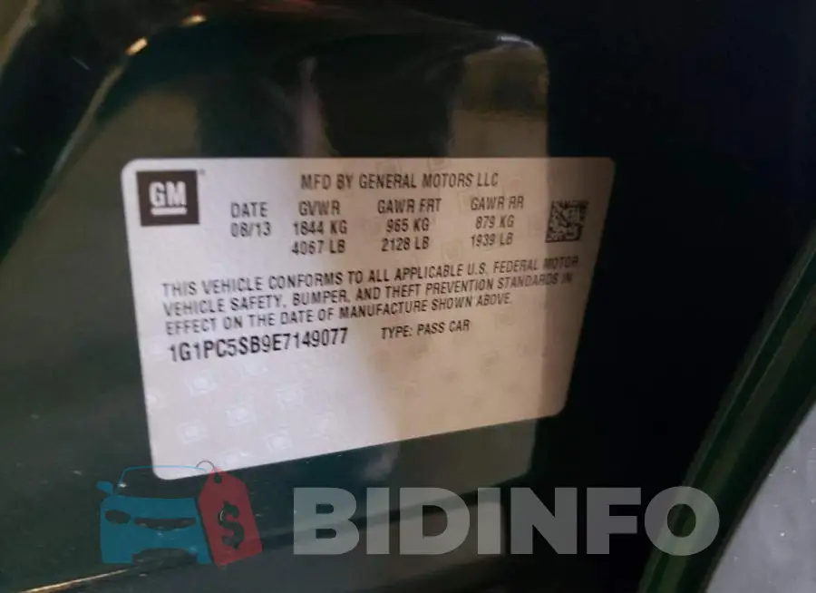 1G1PC5SB9E7149077 Photo# 12