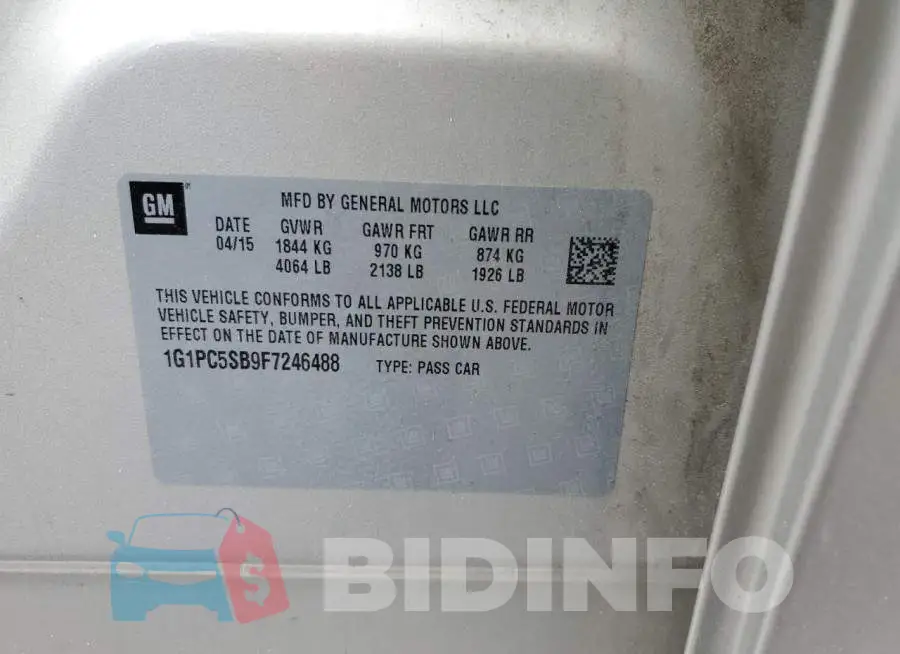 1G1PC5SB9F7246488 Photo# 13