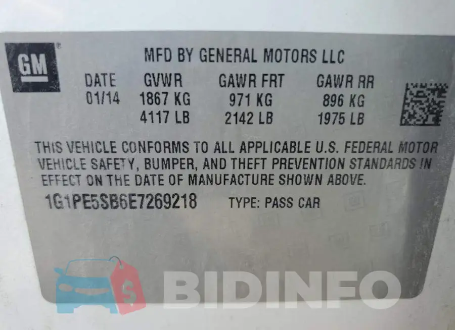 1G1PE5SB6E7269218 Photo# 12