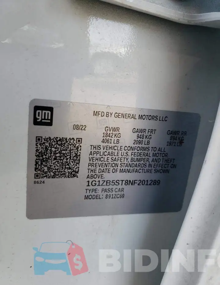 1G1ZB5ST8NF201289 Photo# 12