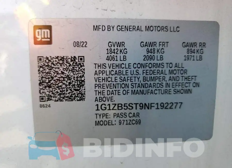 1G1ZB5ST9NF192277 Photo# 12