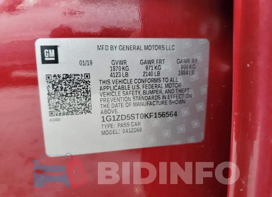 1G1ZD5ST0KF156564 Photo# 12