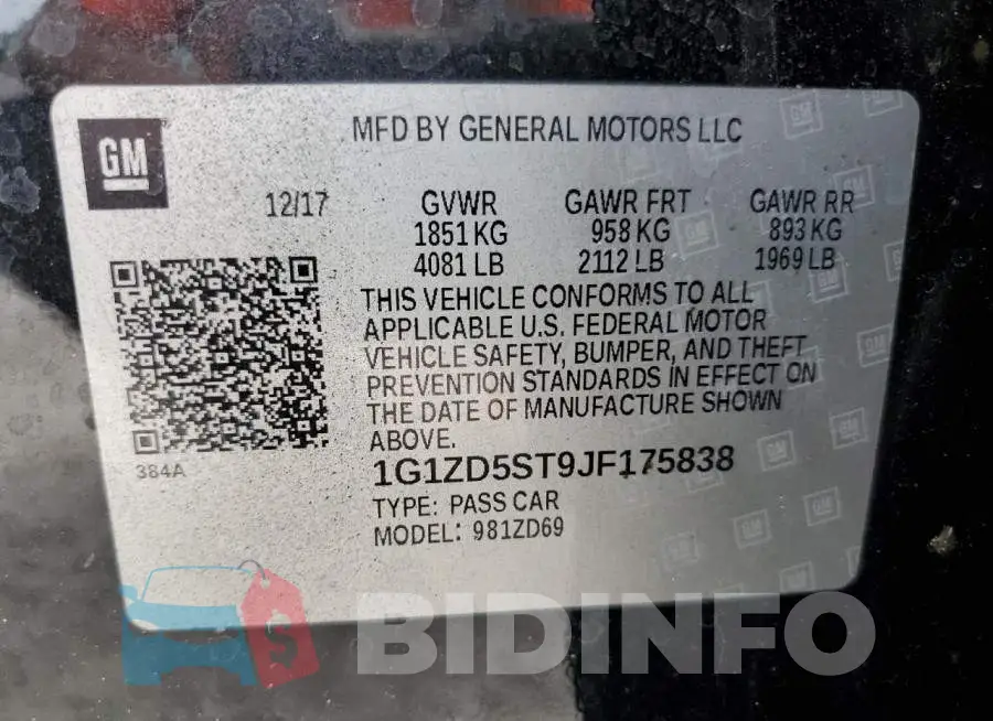 1G1ZD5ST9JF175838 Photo# 12