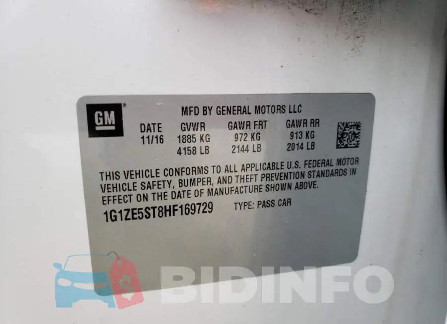 1G1ZE5ST8HF169729 Photo# 12