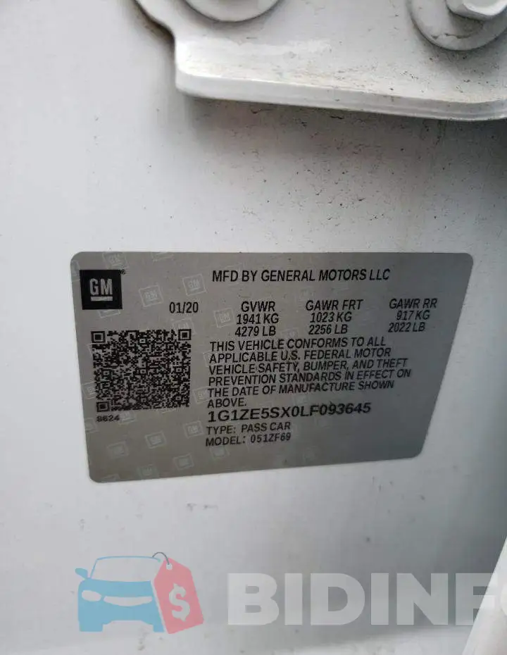 1G1ZE5SX0LF093645 Photo# 12