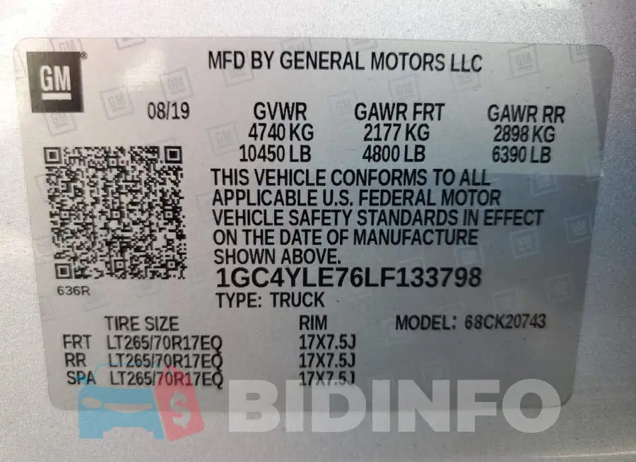 1GC4YLE76LF133798 Photo# 12